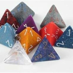 Chessex Polyhedral Dice: 4-sided - Random Color