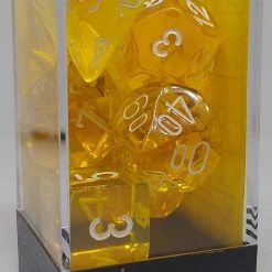 Accessories Chessex 23072 Translucent: Yellow/White - Polyhedral (7 Dice)