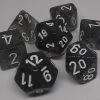 Chessex 23078 Translucent: Smoke/White - Polyhedral (7 Dice)