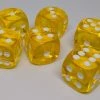 Chessex 23602 Translucent: Yellow/White - 16mm D6 (12 Dice) Accessories