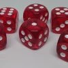 Accessories Chessex 23604 Translucent: Red/White - 16mm D6 (12 Dice)