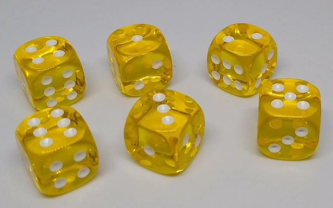 Coupon π Chessex 23802 Translucent: Yellow/White - 12mm D6 (36 Dice) Accessories π₯ 3 Chessex 23802 Translucent: Yellow/White - 12mm D6 (36 Dice) Accessories