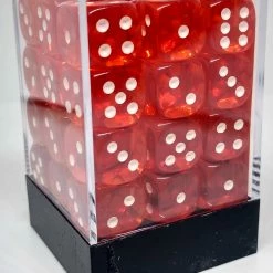 Accessories Chessex 23803 Translucent: Orange/White - 12mm D6 (36 Dice)