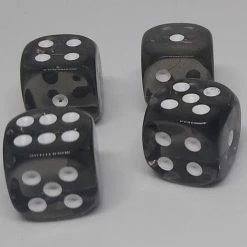 Chessex 23808 Translucent: Smoke/White - 12mm D6 (36 Dice) Accessories