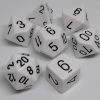 Accessories Chessex 25401 Opaque: White/Black - Polyhedral (7 Dice)