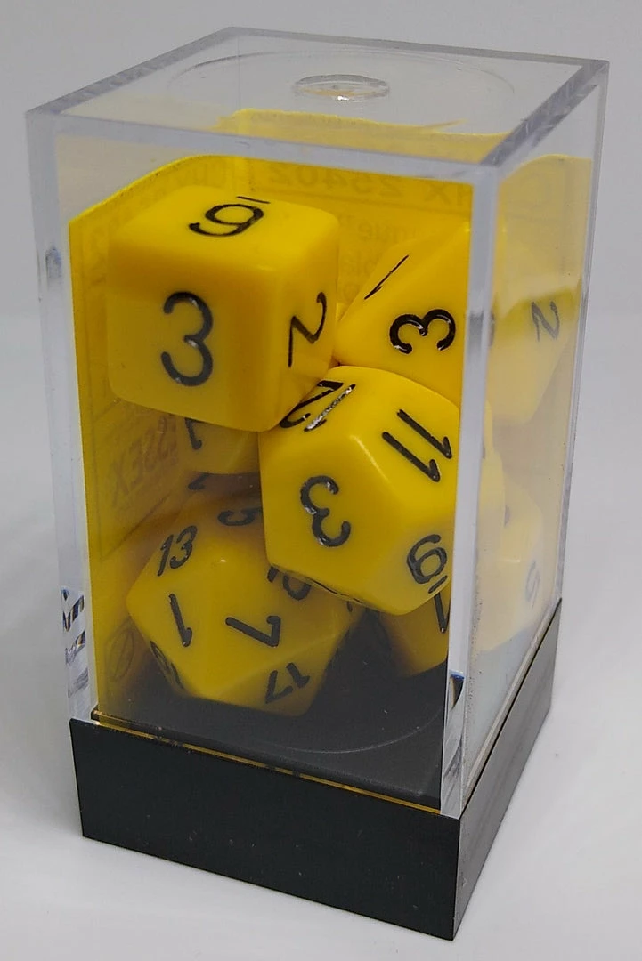 Best Pirce π Chessex 25402 Opaque: Yellow/Black - Polyhedral (7 Dice) π 4 Chessex 25402 Opaque: Yellow/Black - Polyhedral (7 Dice)