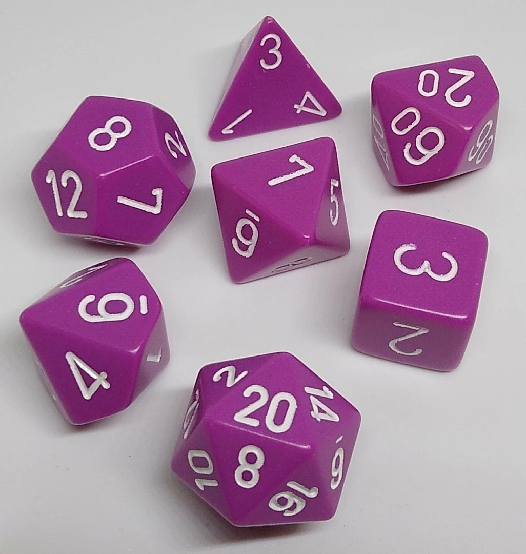 Flash Sale π Chessex 25427 Opaque: Light Purple/White - Polyhedral (7 Dice) π 3 Chessex 25427 Opaque: Light Purple/White - Polyhedral (7 Dice)