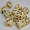 Accessories Chessex 25600 Opaque: Ivory/Black - 16mm D6 (12 Dice)