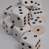 Chessex 25601 Opaque: White/Black - 16mm D6 (12 Dice) Accessories