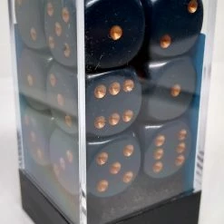 Accessories Chessex 25626 Opaque: Dusty Blue/Copper - 16mm D6 (12 Dice)