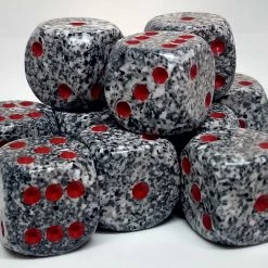 Chessex 25720 Speckled: Granite - 16mm D6 (12 Dice) Accessories