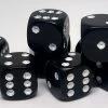 Chessex 25808 Opaque: Black/White - 12mm D6 (36 Dice) Accessories