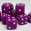 Chessex 25827 Opaque: Light Purple/White - 12mm D6 (36 Dice)