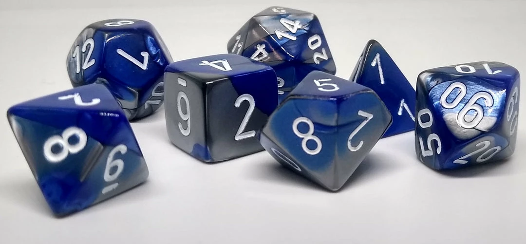 Cheap π Chessex 26423 Gemini: Blue-Steel/White - Polyhedral (7 Dice) π 3 Chessex 26423 Gemini: Blue-Steel/White - Polyhedral (7 Dice)