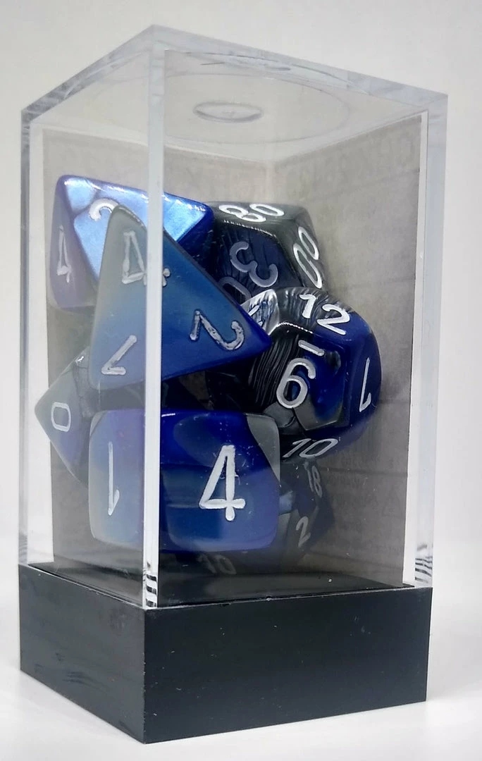 Cheap π Chessex 26423 Gemini: Blue-Steel/White - Polyhedral (7 Dice) π 4 Chessex 26423 Gemini: Blue-Steel/White - Polyhedral (7 Dice)