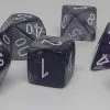 Accessories Chessex 26432 Gemini: Purple-Steel/White - Polyhedral (7 Dice)