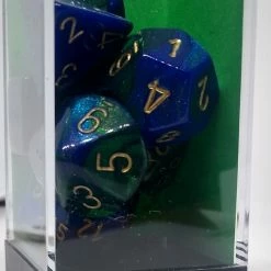 Chessex 26436 Gemini: Blue-Green/Gold - Polyhedral (7 Dice)