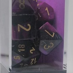 Accessories Chessex 26440 Gemini: Black-Purple/Gold - Polyhedral (7 Dice)