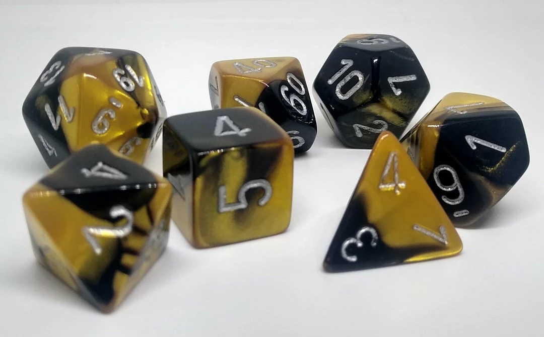Cheapest π€© Chessex 26451 Gemini: Black-Gold/Silver - Polyhedral (7 Dice) Accessories π₯ 3 Chessex 26451 Gemini: Black-Gold/Silver - Polyhedral (7 Dice) Accessories