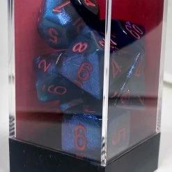 Chessex 26458 Gemini: Black-Starlight/Red - Polyhedral (7 Dice)