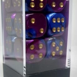 Accessories Chessex 26628 Gemini: Blue-Purple/Gold - 16mm D6 (12 Dice)