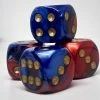 Promo π₯° Chessex 26629 Gemini: Blue-Red/Gold - 16mm D6 (12 Dice) Accessories π€© 1 Chessex 26629 Gemini: Blue-Red/Gold - 16mm D6 (12 Dice) Accessories