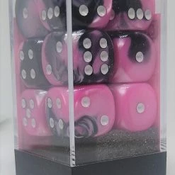 Accessories Chessex 26630 Gemini: Black-Pink/White - 16mm D6 (12 Dice)