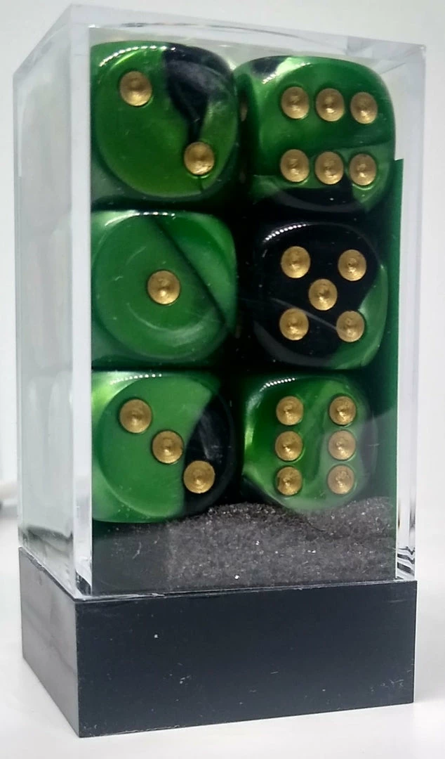 Best reviews of β Chessex 26639 Gemini: Black-Green/Gold - 16mm D6 (12 Dice) π€© 4 Chessex 26639 Gemini: Black-Green/Gold - 16mm D6 (12 Dice)