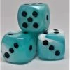 Chessex 26644 Gemini: Teal-White/Black- 16mm D6 (12 Dice) Accessories