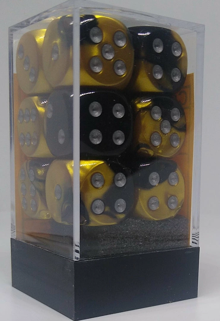 Top 10 π Chessex 26651 Gemini: Black-Gold/Silver - 16mm D6 (12 Dice) Accessories βοΈ 4 Chessex 26651 Gemini: Black-Gold/Silver - 16mm D6 (12 Dice) Accessories