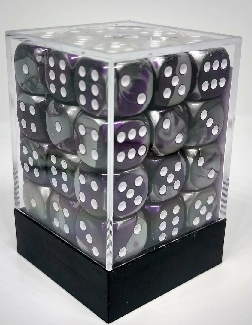 Best Pirce π Chessex 26832 Gemini: Purple-Steel/White - 12mm D6 (36 Dice) Accessories β 4 Chessex 26832 Gemini: Purple-Steel/White - 12mm D6 (36 Dice) Accessories