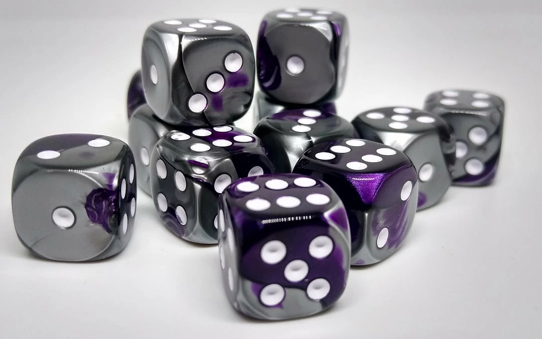 Best Pirce π Chessex 26832 Gemini: Purple-Steel/White - 12mm D6 (36 Dice) Accessories β 3 Chessex 26832 Gemini: Purple-Steel/White - 12mm D6 (36 Dice) Accessories