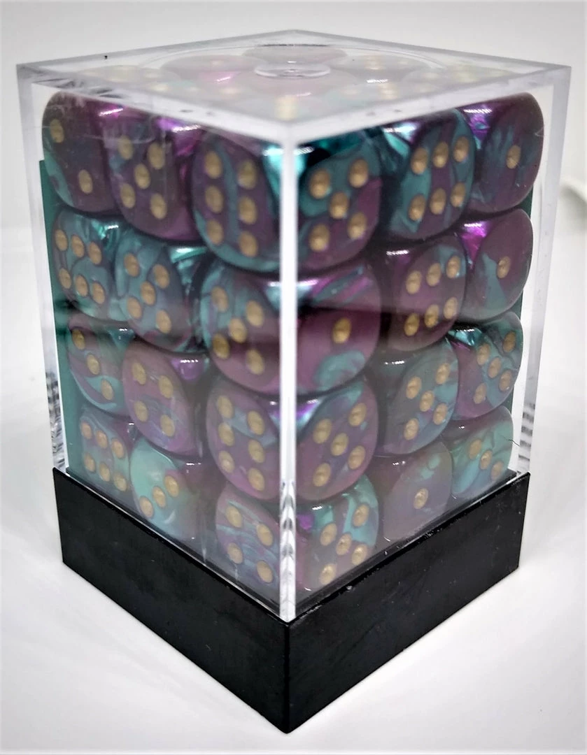 Deals ✨ Chessex 26849 Gemini: Purple-Teal/Gold - 12mm D6 (36 Dice) Accessories ⭐ 4 Chessex 26849 Gemini: Purple-Teal/Gold - 12mm D6 (36 Dice) Accessories