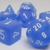 Chessex 27406 Frosted: Blue/White - Polyhedral (7 Dice) Accessories