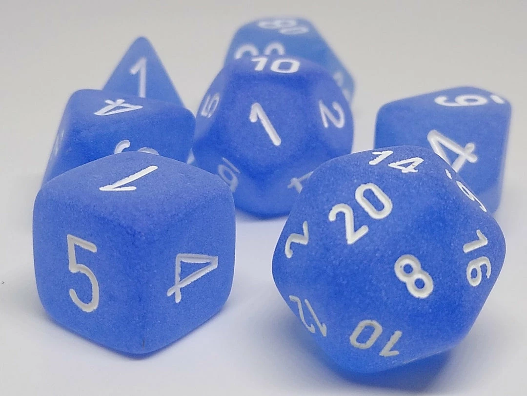 Coupon π Chessex 27406 Frosted: Blue/White - Polyhedral (7 Dice) Accessories π 3 Chessex 27406 Frosted: Blue/White - Polyhedral (7 Dice) Accessories