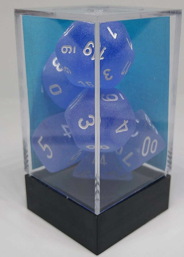 Coupon π Chessex 27406 Frosted: Blue/White - Polyhedral (7 Dice) Accessories π 4 Chessex 27406 Frosted: Blue/White - Polyhedral (7 Dice) Accessories