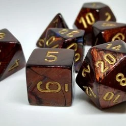 Chessex 27419 Scarab: Blue Blood/Gold - Polyhedral (7 Dice)