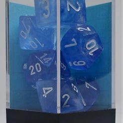 Chessex 27426 Borealis: Sky Blue/White - Polyhedral (7 Dice)