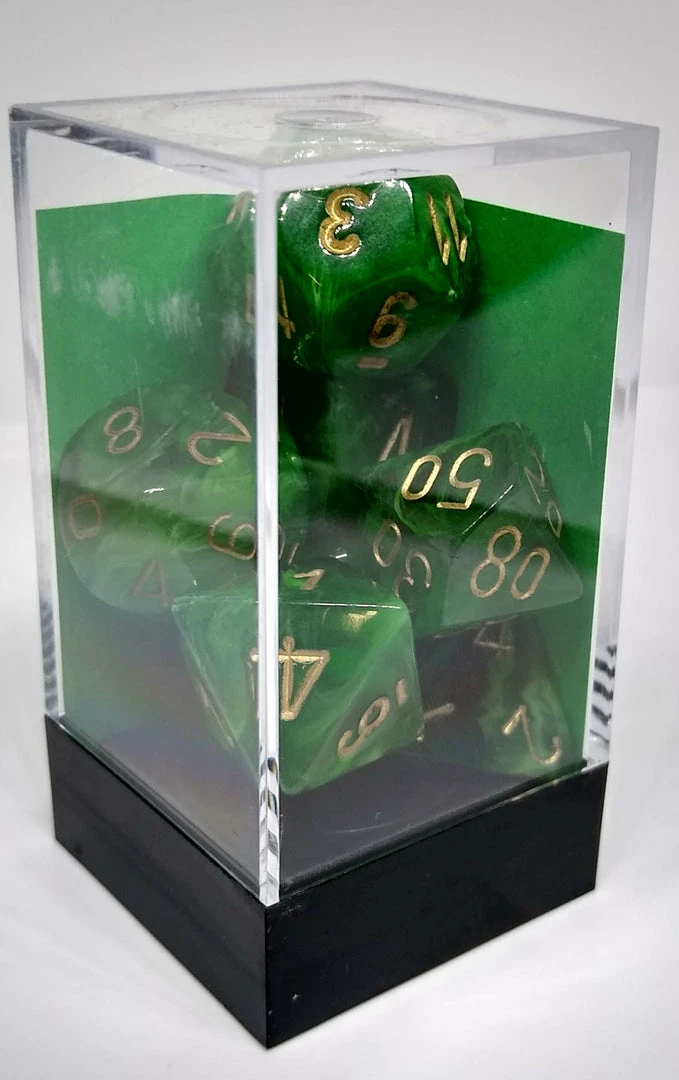 Outlet βοΈ Accessories Chessex 27435 Vortex: Green/Gold - Polyhedral (7 Dice) π 4 Accessories Chessex 27435 Vortex: Green/Gold - Polyhedral (7 Dice)
