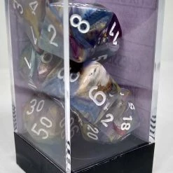 Chessex 27440 Festive: Carousel/White - Polyhedral (7 Dice)