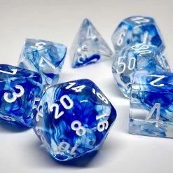 Accessories Chessex 27466 Nebula: Dark Blue/White - Polyhedral (7 Dice)