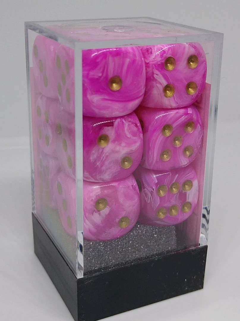 Cheap π Chessex 27654 Vortex: Pink/Gold - 16mm D6 (12 Dice) Accessories π 4 Chessex 27654 Vortex: Pink/Gold - 16mm D6 (12 Dice) Accessories