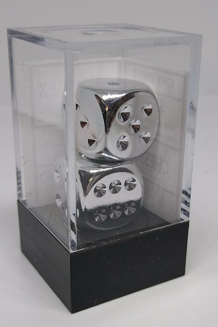 Outlet π Chessex 29007 Silver Metallic Plated - 16mm D6 (2 Dice) Accessories β¨ 4 Chessex 29007 Silver Metallic Plated - 16mm D6 (2 Dice) Accessories