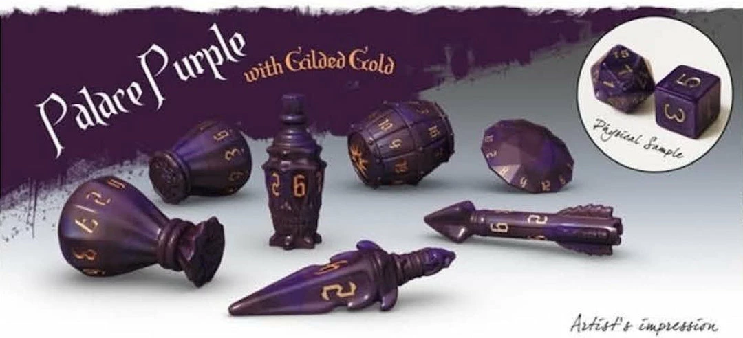 Discount π Polyhero Dice - Rogue Set - Palace Purple 7 Piece Set Accessories π 3 Polyhero Dice - Rogue Set - Palace Purple 7 Piece Set Accessories