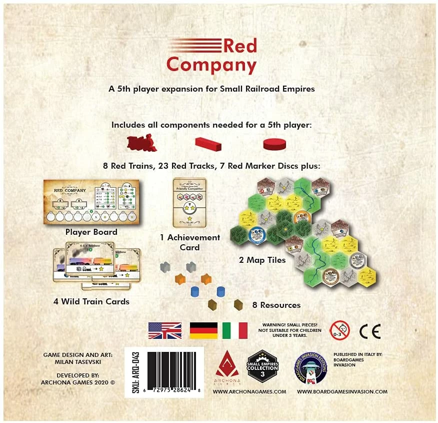 Cheap 🤩 Archona Games Small Railroad Empires: Red Company Board Games 🤩 4 Archona Games Small Railroad Empires: Red Company Board Games