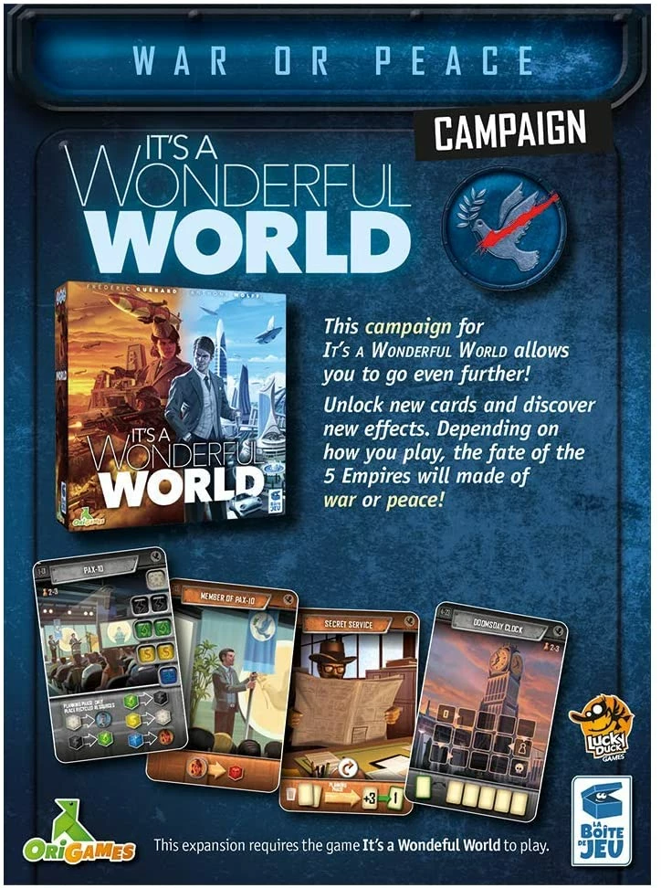 Buy β¨ La Boite De Jeu Board Games It's A Wonderful World: War Or Peace π€© 4 La Boite De Jeu Board Games It's A Wonderful World: War Or Peace