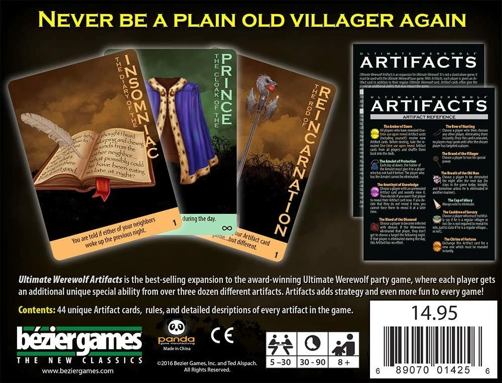 Outlet π Bezier Games Ultimate Werewolf: Artifacts Card Games π 4 Bezier Games Ultimate Werewolf: Artifacts Card Games