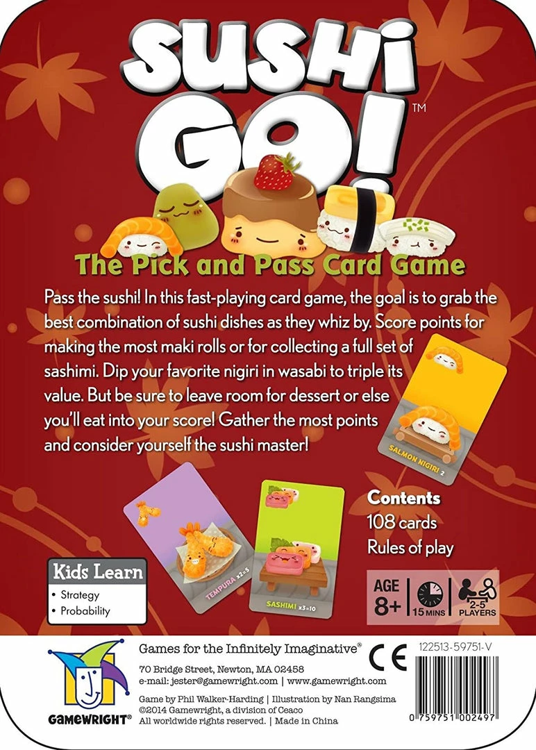 Deals π Gamewright Card Games Sushi Go! π 4 Gamewright Card Games Sushi Go!