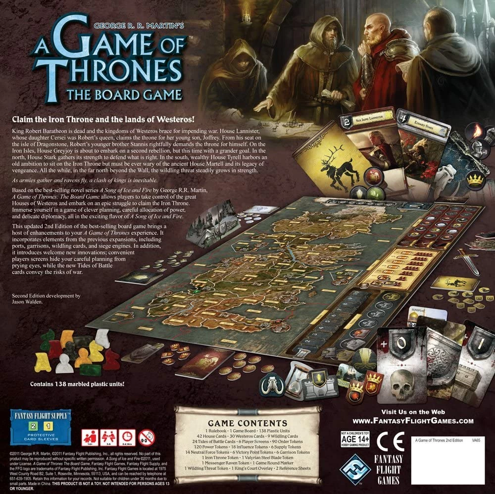 Top 10 π Fantasy Flight Games A Game Of Thrones: The Board Game: 2nd Edition Board Games π 5 Fantasy Flight Games A Game Of Thrones: The Board Game: 2nd Edition Board Games