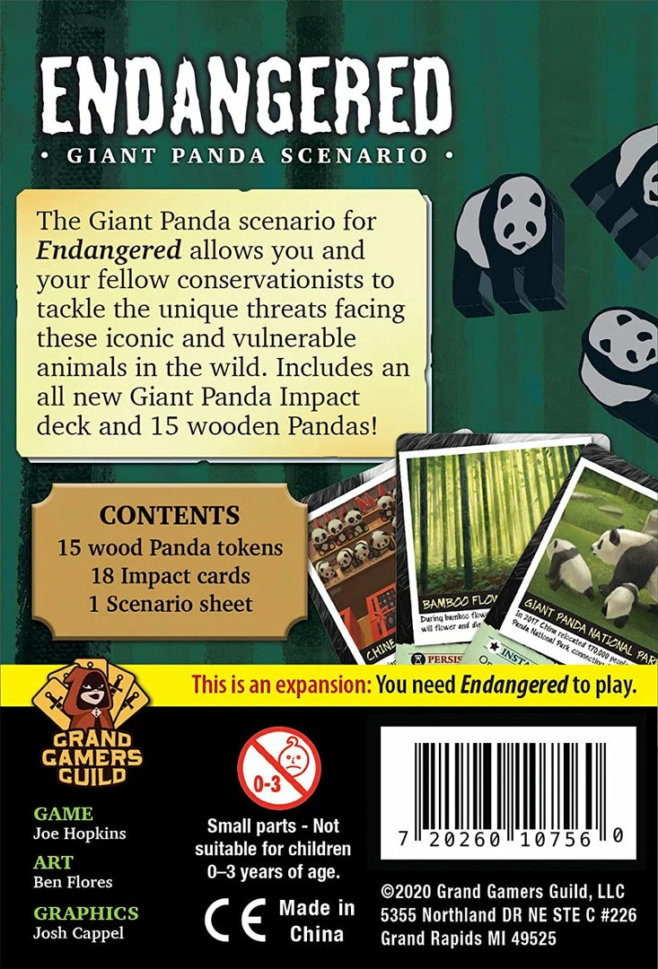 Brand new π Grand Gamers Guild Endangered: Giant Panda Scenario Board Games π 4 Grand Gamers Guild Endangered: Giant Panda Scenario Board Games